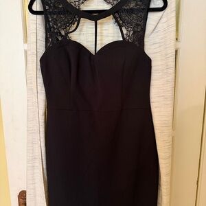 Guess Black Backless Lace Dress